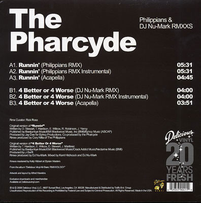 The Pharcyde - Philippians & DJ Nu-Mark RMXXS | Delicious Vinyl (DV 9041) - 4