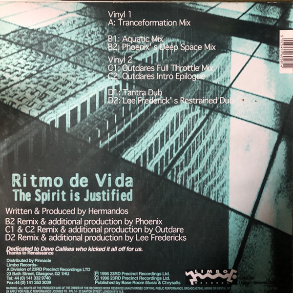 Ritmo De Vida - The Spirit Is Justified | Limbo Records (Limb 58T) - 2