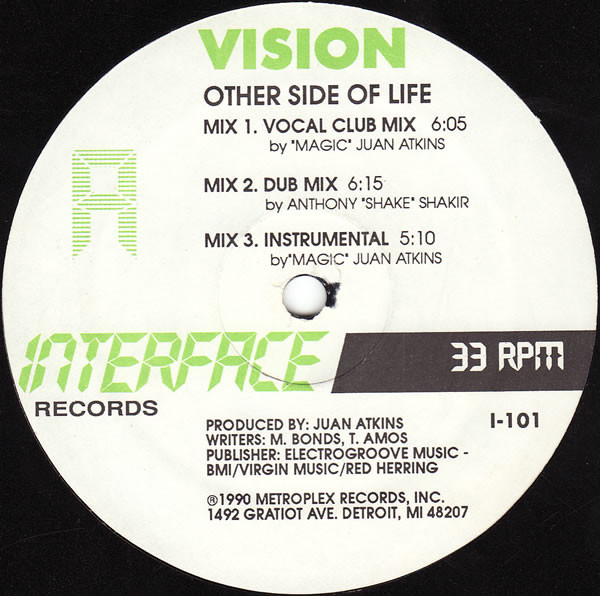 Visions - Other Side Of Life / Touch Me | Interface Records (I-101) - main