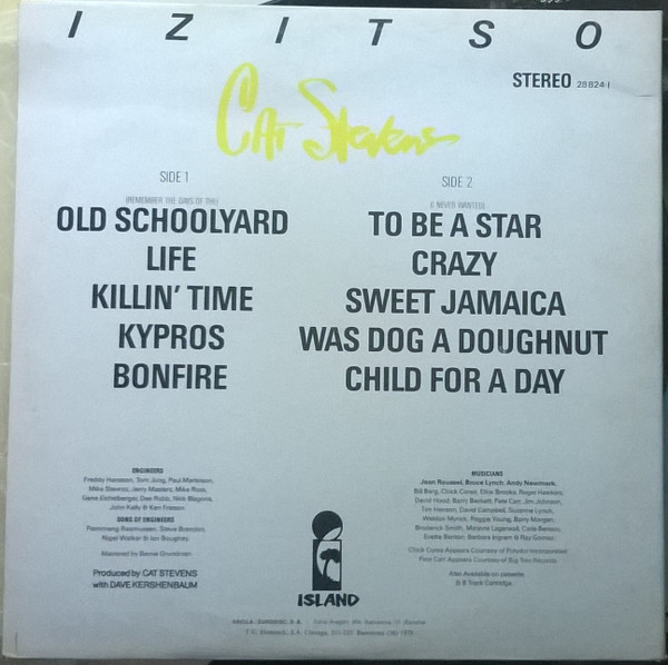 Cat Stevens - Izitso | Island Records (28 824-I) - 4 Cat Stevens - Izitso | Island Records (28 824-I) - 4