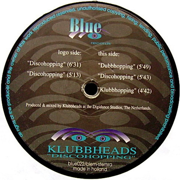 Klubbheads - Discohopping | Blue Records (blue022) - 4