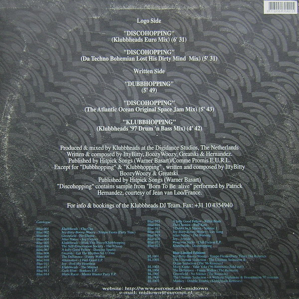 Klubbheads - Discohopping | Blue Records (blue022) - 2