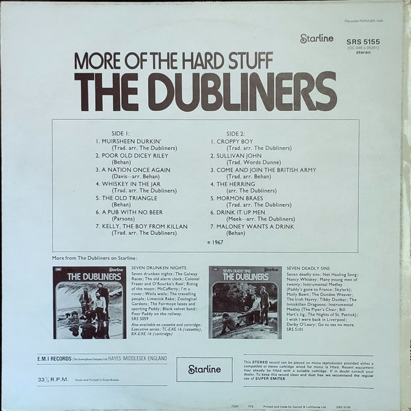 The Dubliners - More Of The Hard Stuff | Starline (SRS 5155) - 2 The Dubliners - More Of The Hard Stuff | Starline (SRS 5155) - 2