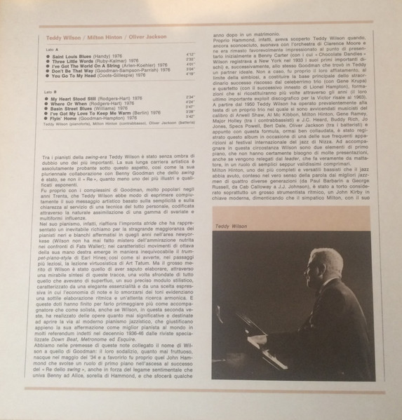 Teddy Wilson , Milt Hinton , Oliver Jackson - I Giganti Del Jazz Vol. 51 | Curcio (GJ-51) - 2