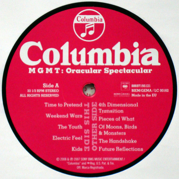 MGMT - Oracular Spectacular | Columbia (88697 19512 1) - 3 MGMT - Oracular Spectacular | Columbia (88697 19512 1) - 3