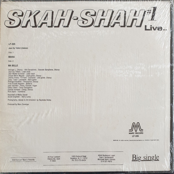 Skah Shah # 1 - Live... | Marc Records (MARC-305) - 2