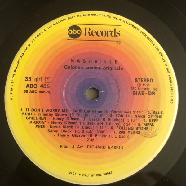 Various - Nashville - Original Motion Picture Soundtrack | ABC Records (ABC 405) - 3 Various - Nashville - Original Motion Picture Soundtrack | ABC Records (ABC 405) - 3