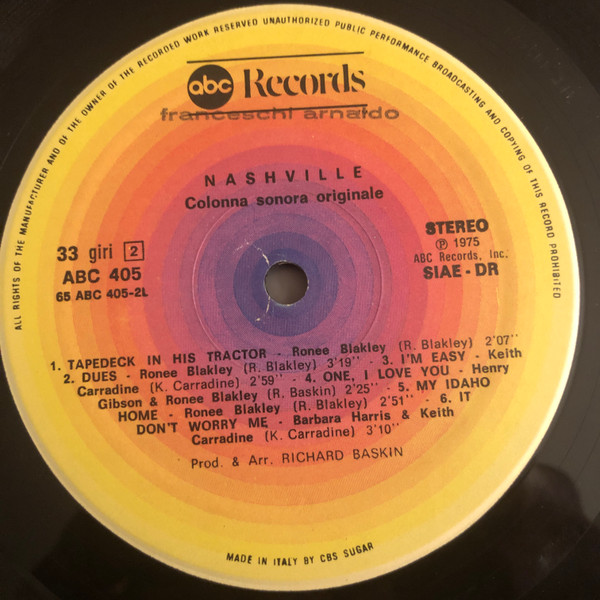 Various - Nashville - Original Motion Picture Soundtrack | ABC Records (ABC 405) - 4 Various - Nashville - Original Motion Picture Soundtrack | ABC Records (ABC 405) - 4