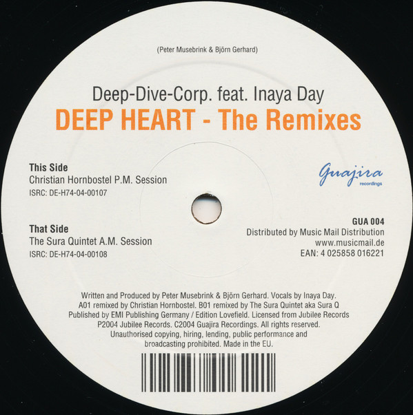Deep-Dive-Corp. Featuring Inaya Day - Deep Heart - The Remixes | Guajira Recordings (GUA 004) - 2