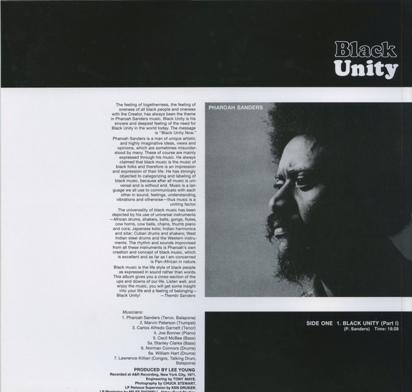 Pharoah Sanders - Black Unity | Verve Records (B0037577-01) - 2 Pharoah Sanders - Black Unity | Verve Records (B0037577-01) - 2