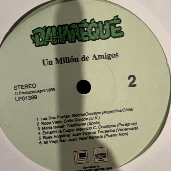 Bahareque - Un Millòn de Amigos | London Study Center (LP01389) - 4