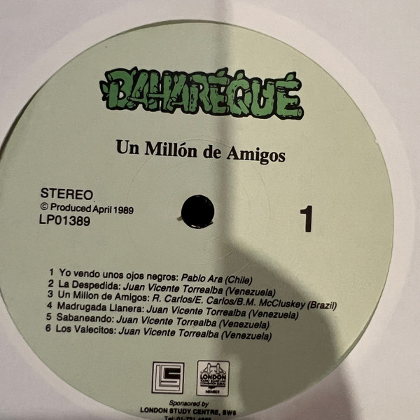 Bahareque - Un Millòn de Amigos | London Study Center (LP01389) - 3
