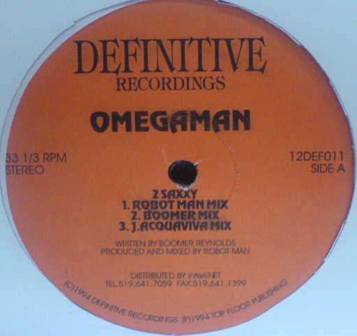 Omegaman - 2 Saxxy / Happy Organ | Definitive Recordings (12DEF011) - 2