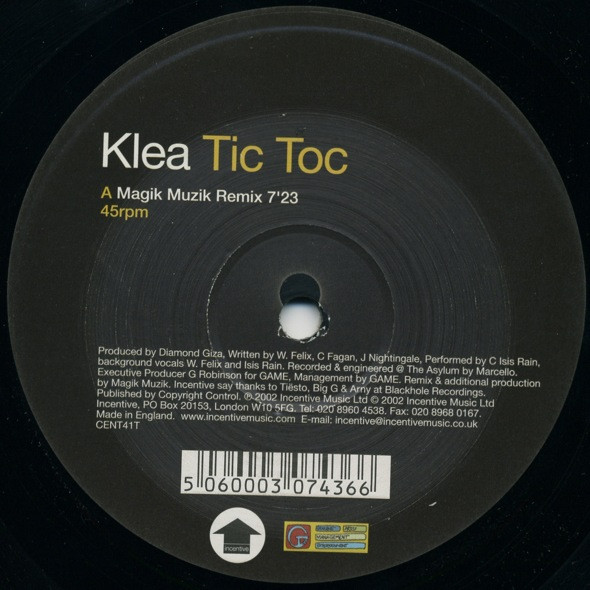 Klea - Tic Toc | Incentive (CENT41T) - 2