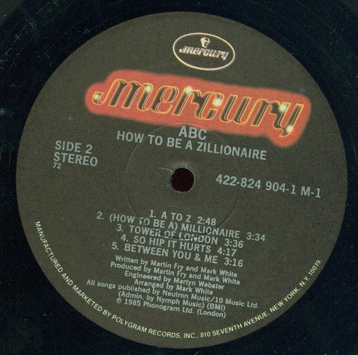 ABC - How To Be A Zillionaire! | Mercury (422 824 904-1 M-1) - 4 ABC - How To Be A Zillionaire! | Mercury (422 824 904-1 M-1) - 4