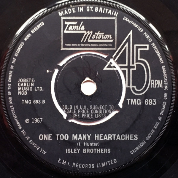 The Isley Brothers - Behind A Painted Smile | Tamla Motown (TMG 693) - 2