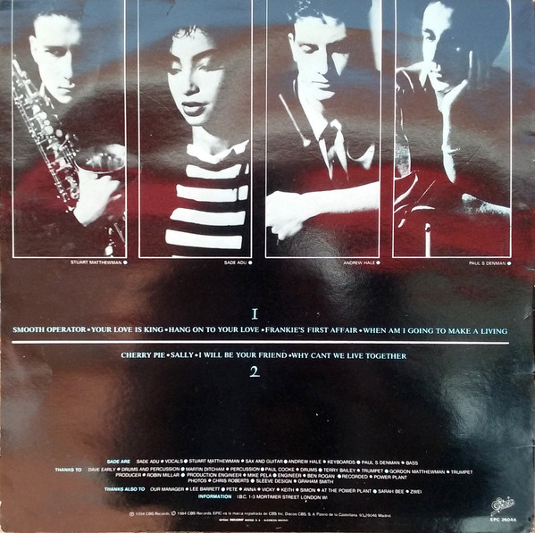 Sade - Diamond Life | Epic (EPC 26044)