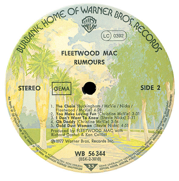 Fleetwood Mac - Rumours | Warner Bros. Records (WB 56 344) - 4 Fleetwood Mac - Rumours | Warner Bros. Records (WB 56 344) - 4