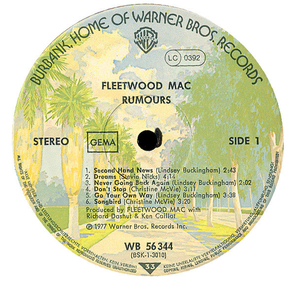 Fleetwood Mac - Rumours | Warner Bros. Records (WB 56 344) - 3 Fleetwood Mac - Rumours | Warner Bros. Records (WB 56 344) - 3