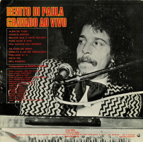 Benito Di Paula - Gravado Ao Vivo | Copacabana (COLP 11973) - 2