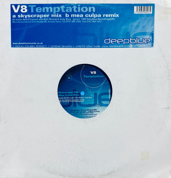 V8 - Temptation | Deepblue Records (12DEEP0399) - main