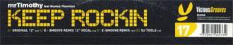 mrTimothy - Keep Rockin | Vicious Grooves (VG12017) mrTimothy - Keep Rockin | Vicious Grooves (VG12017)