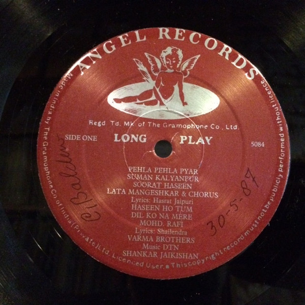 Shankar-Jaikishan - Budtameez | Angel Records (3AEX. 5084) - 3