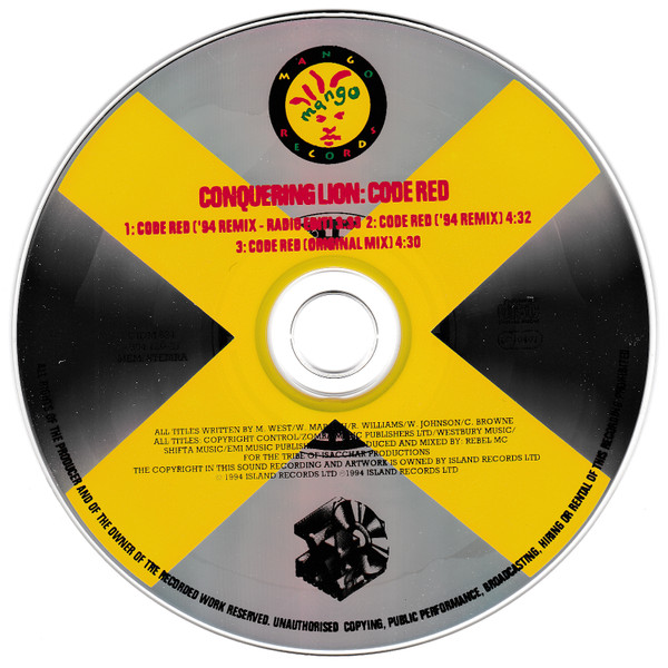 Conquering Lion - Code Red ('94 Remix) | Mango (CIDM 821) - 2 Conquering Lion - Code Red ('94 Remix) | Mango (CIDM 821) - 2