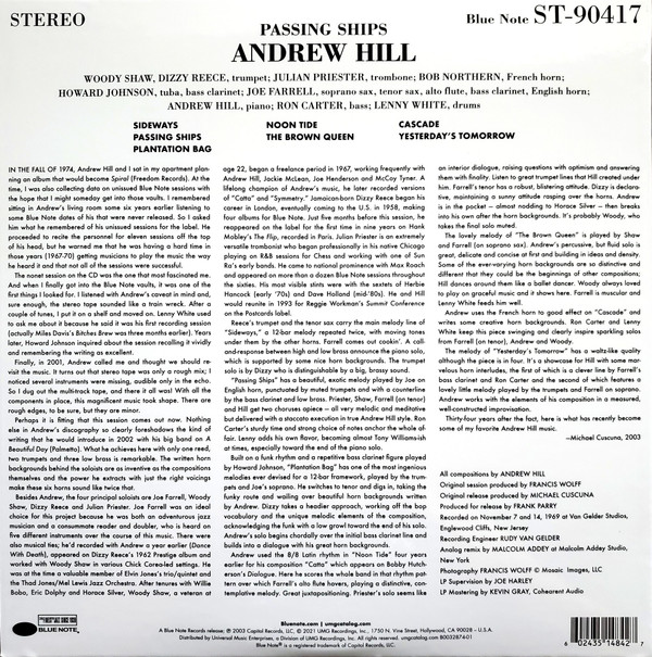 Andrew Hill - Passing Ships | Blue Note (B0032874-01) - 3