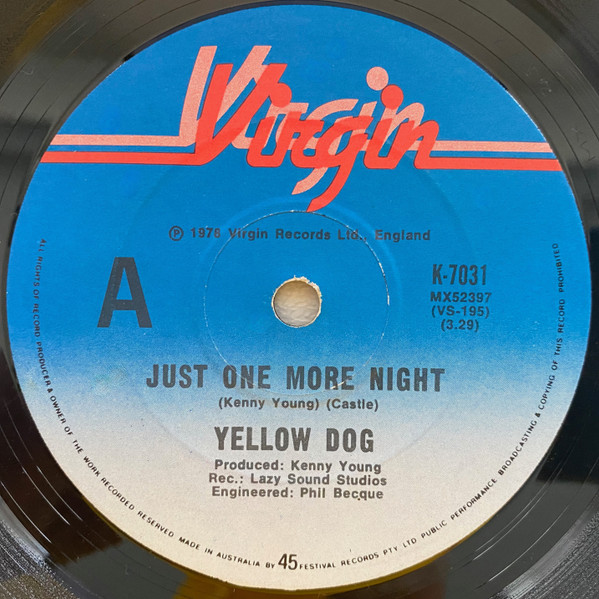 Yellow Dog - Just One More Night | Virgin (K-7031)