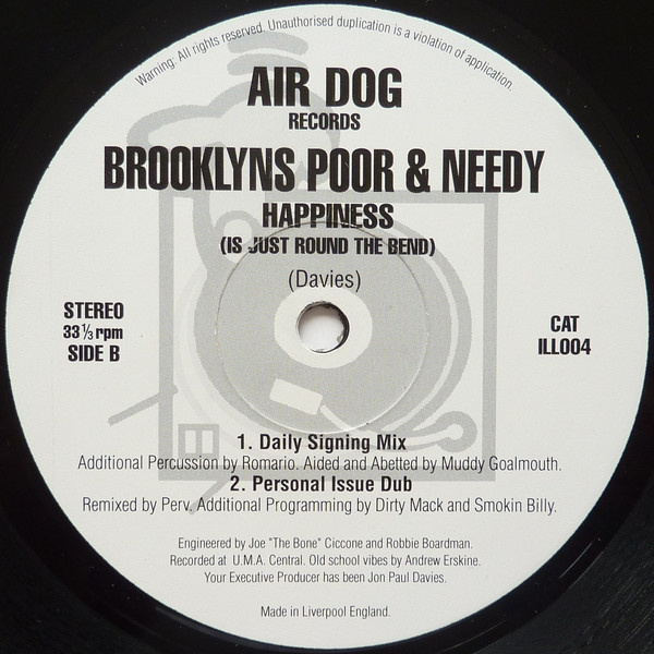 Brooklyn's Poor And Needy - Happiness (Is Just Round The Bend) | Air Dog Records (ILL004) - 4