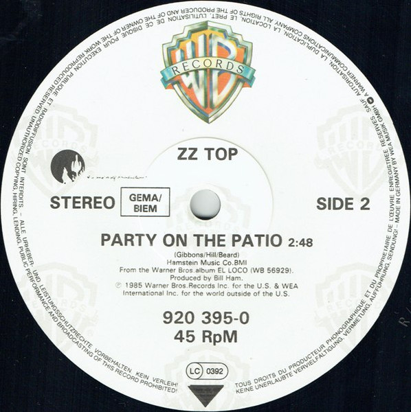 ZZ Top - Sleeping Bag | Warner Bros. Records (920 395-0) - 4