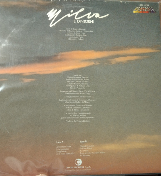 Milva - E Dintorni | Ricordi (ORL8728) - 2 Milva - E Dintorni | Ricordi (ORL8728) - 2