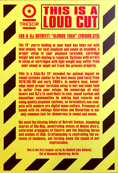 LNS & DJ Sotofett - Globus Trax | Tresor (Tresor.375) - 3