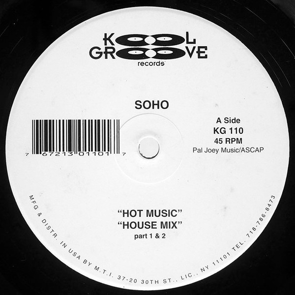 Soho - Hot Music | Kool Groove Records (KG 110) - main