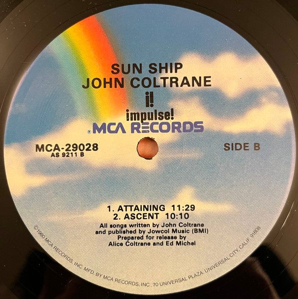 John Coltrane - Sun Ship | MCA Records (MCA-29028) - 4