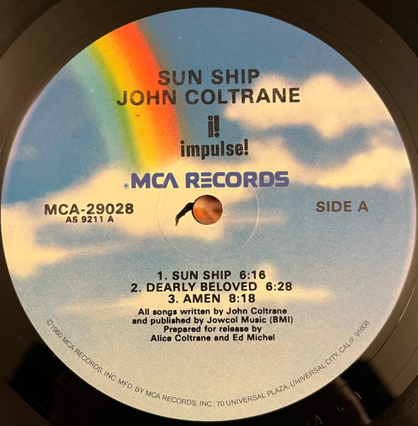 John Coltrane - Sun Ship | MCA Records (MCA-29028) - 3