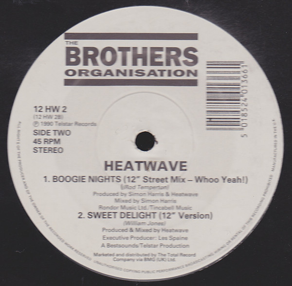 Heatwave - Boogie Nights | The Brothers Organisation (12 HW 2) Heatwave - Boogie Nights | The Brothers Organisation (12 HW 2)