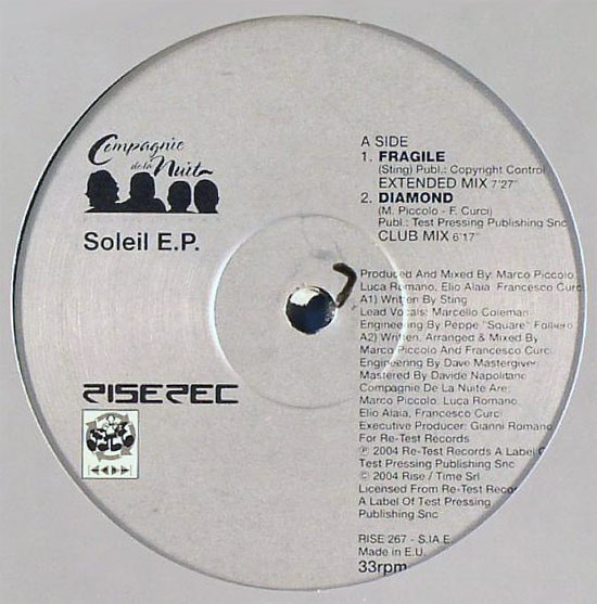 Compagnie De La Nuit - Soleil E.P. | Rise (RISE 267) - main