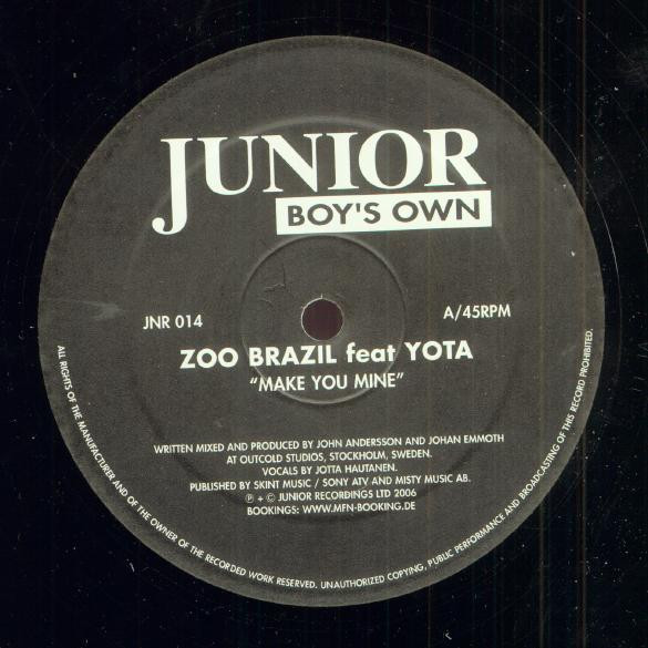 Zoo Brazil - Make You Mine | Junior Boy's Own (JNR 014)