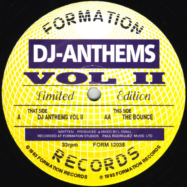 DJ SS & EQ - DJ-Anthems Vol II | Formation Records (FORM12035) - 2