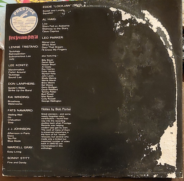 Various - First Sessions 1949/50 | Prestige (P 24081) - 4