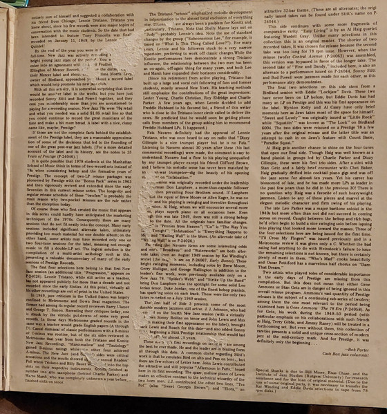 Various - First Sessions 1949/50 | Prestige (P 24081) - 3