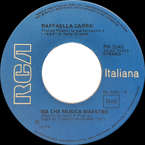 Raffaella Carrà - Ma Che Musica Maestro | RCA Italiana (PM 3546) - 3 Raffaella Carrà - Ma Che Musica Maestro | RCA Italiana (PM 3546) - 3