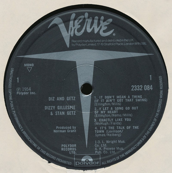 Stan Getz & Dizzy Gillespie - Diz And Getz | Verve Records (2332 084) - 3 Stan Getz & Dizzy Gillespie - Diz And Getz | Verve Records (2332 084) - 3