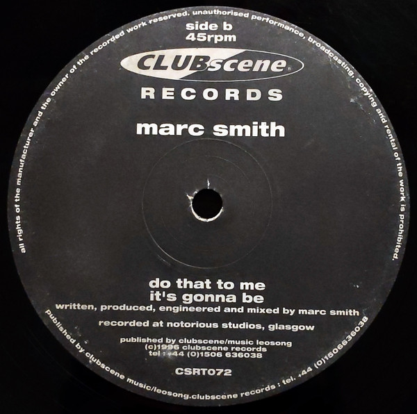 Marc Smith - Boom N Pow! | Clubscene Records (CSRT072) - 4