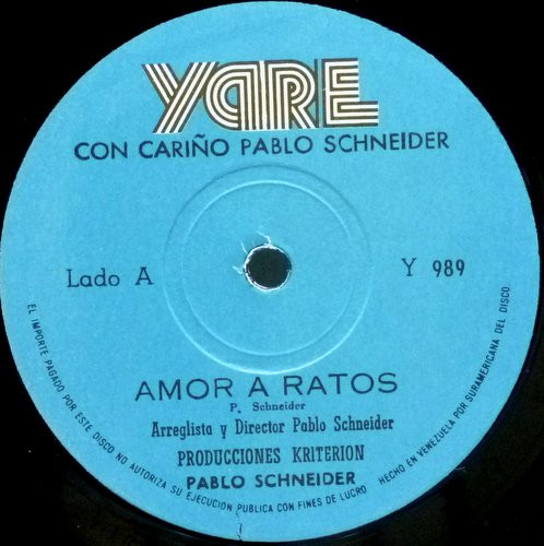 Pablo Schneider - Con Cariño | Yare (Y 989)