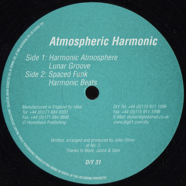 Atmospheric Harmonic - Harmonic Atmosphere | DiY Discs (DiY 31)
