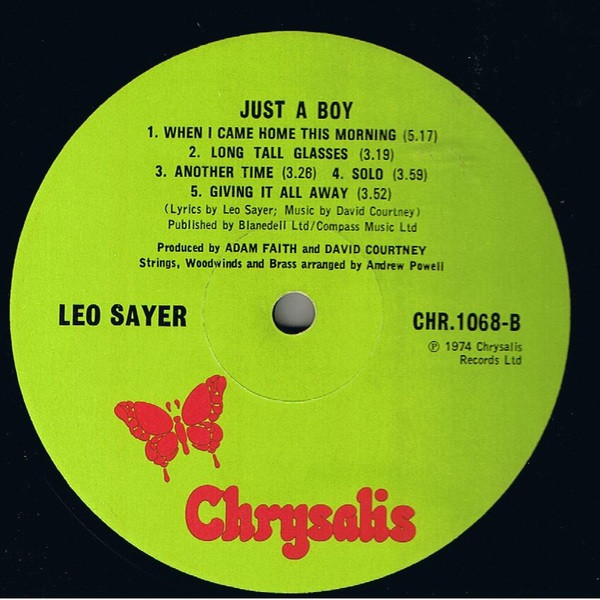 Leo Sayer - Just A Boy | Chrysalis (CHR 1068) - 4 Leo Sayer - Just A Boy | Chrysalis (CHR 1068) - 4