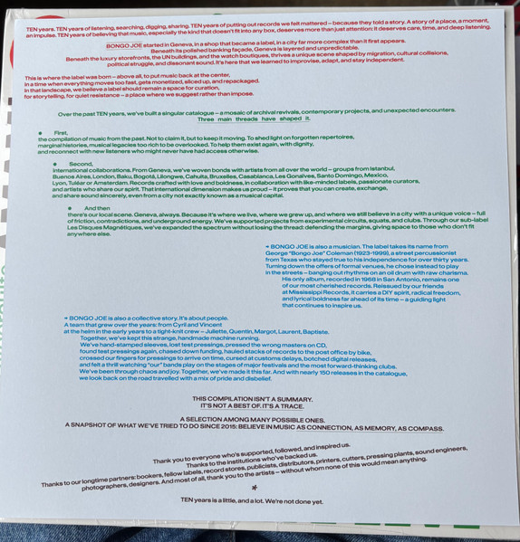 Various - 2015-2025 Les Disques Bongo Joe 10 Years of Sonic Explorations | Les Disques Bongo Joe (BJR10Y) - 5